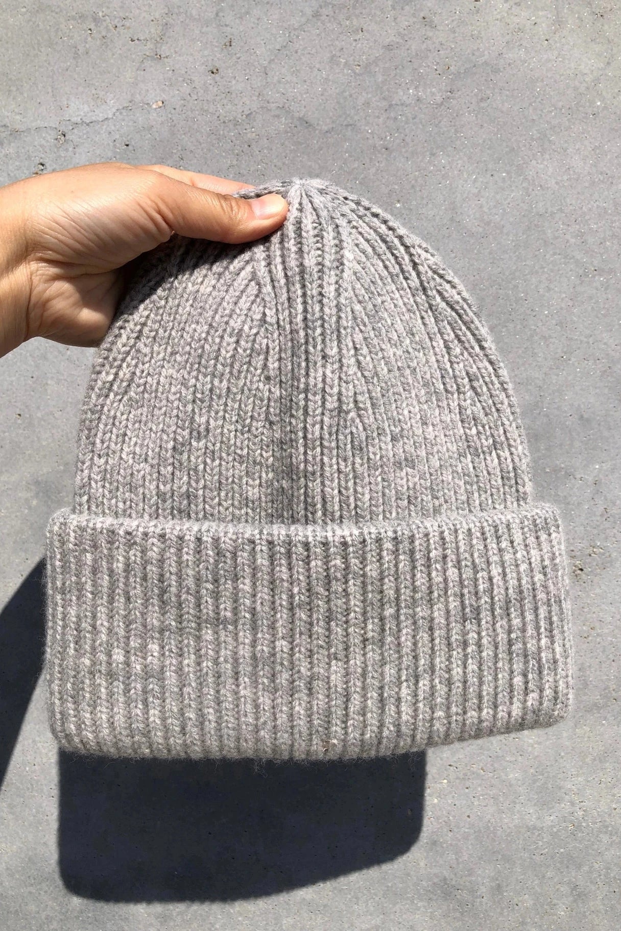 Chunky Wool Beanie | Grey