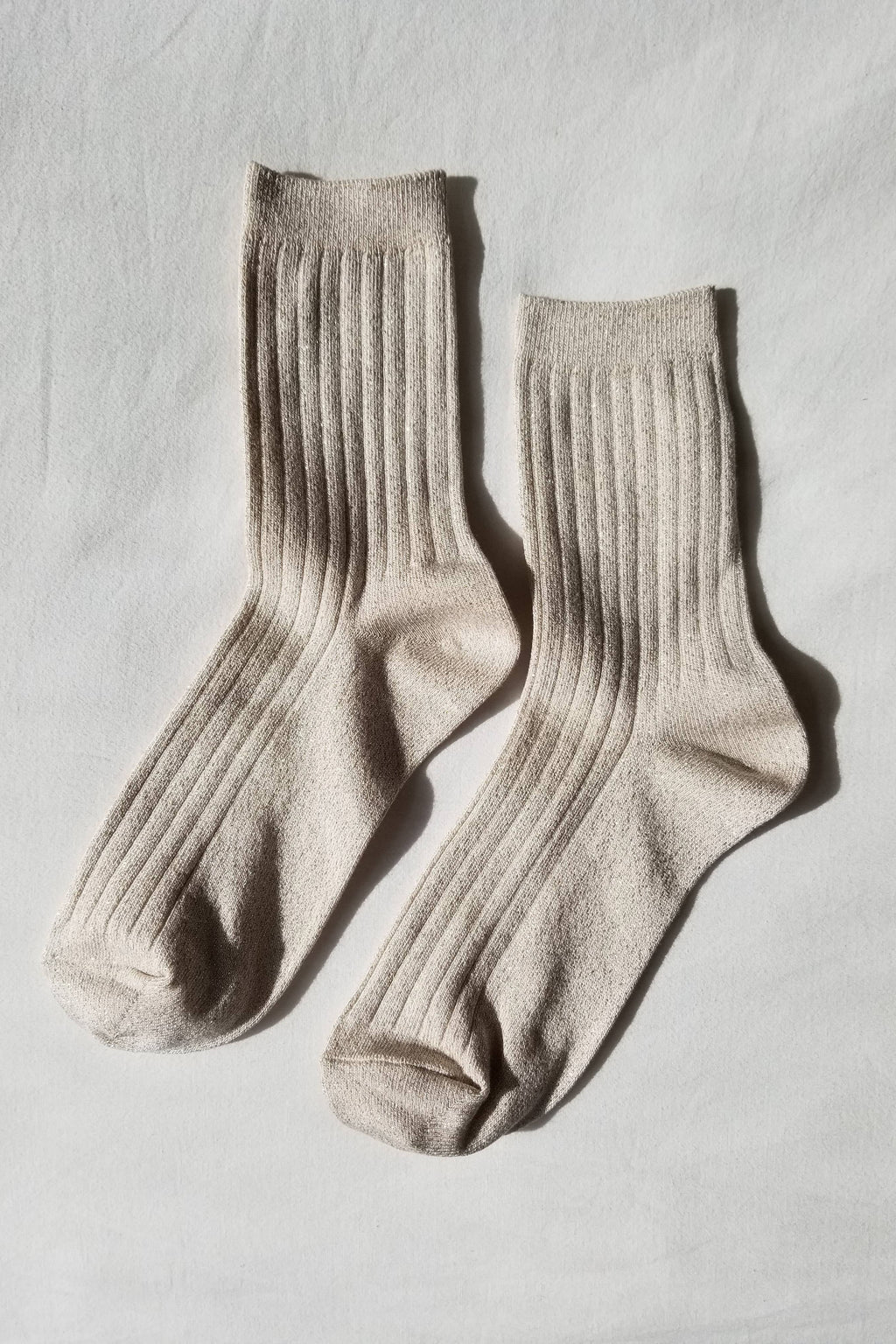 Her Socks - Modal Lurex | Ivory Gold