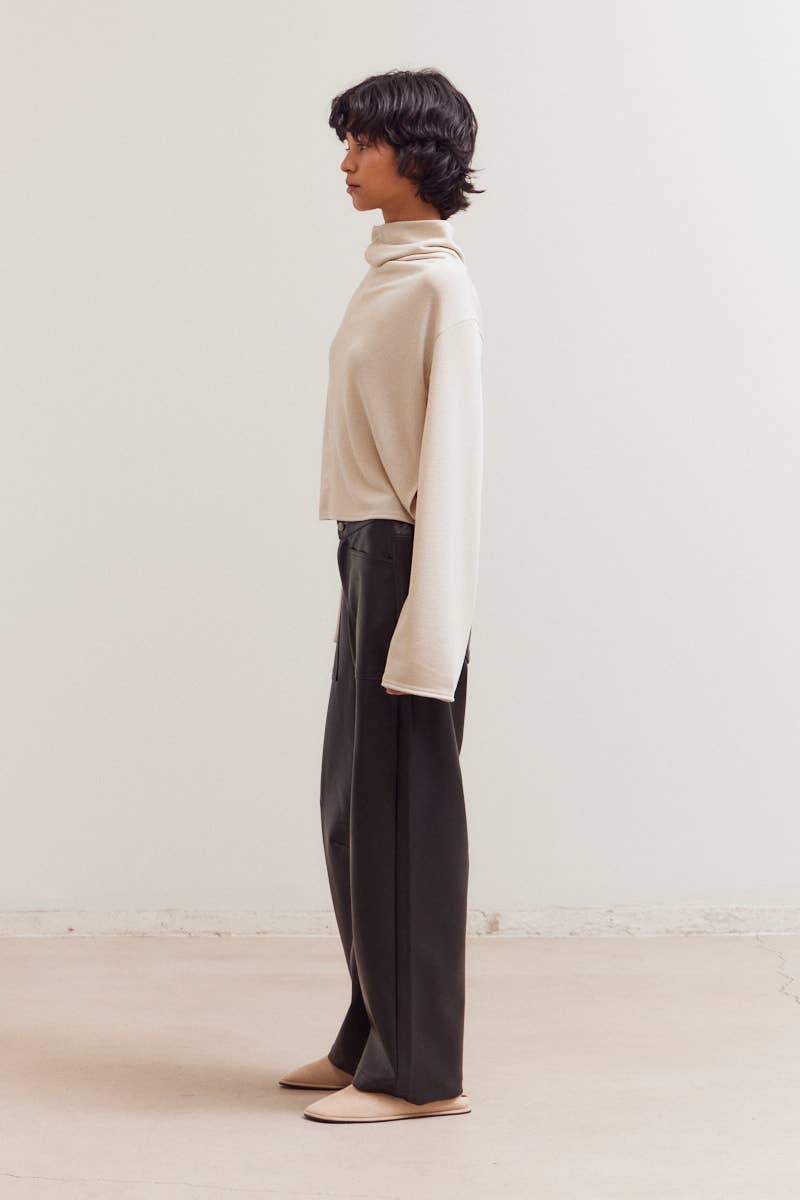 Cowl Neck Loose Fit Top