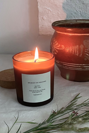 Red Clay, Amber + Musk Handcrafted Soy Candle
