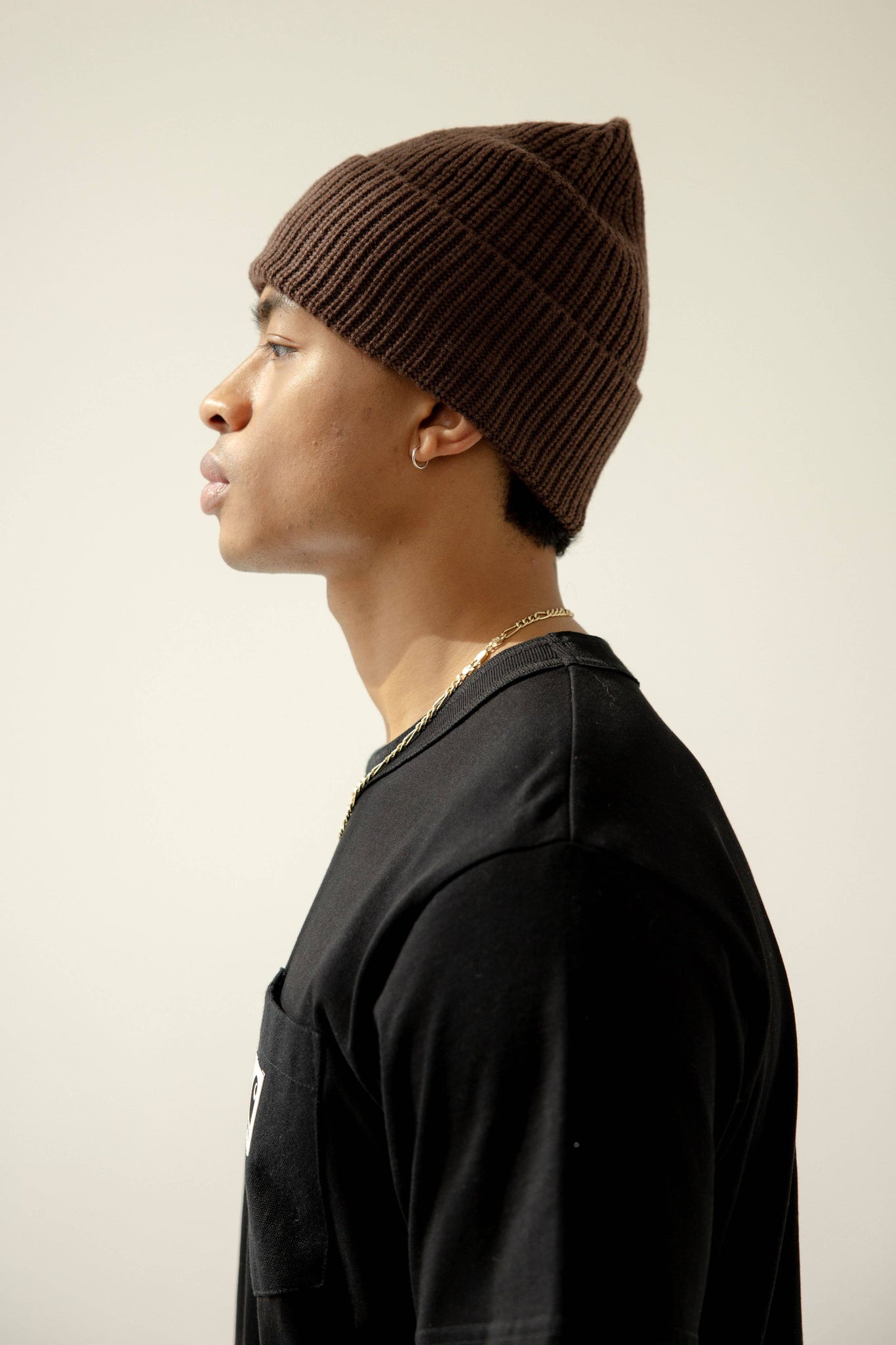 Merino Wool Beanie | Dark Earth