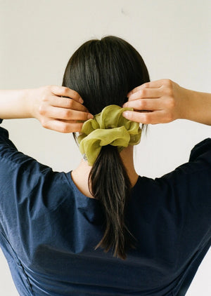 Silk Organza Scrunchie | Sage