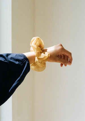 Silk Organza Scrunchie | Sand