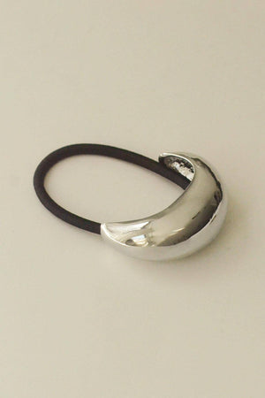 Silver Crescent Metal Cuff Hair Tie