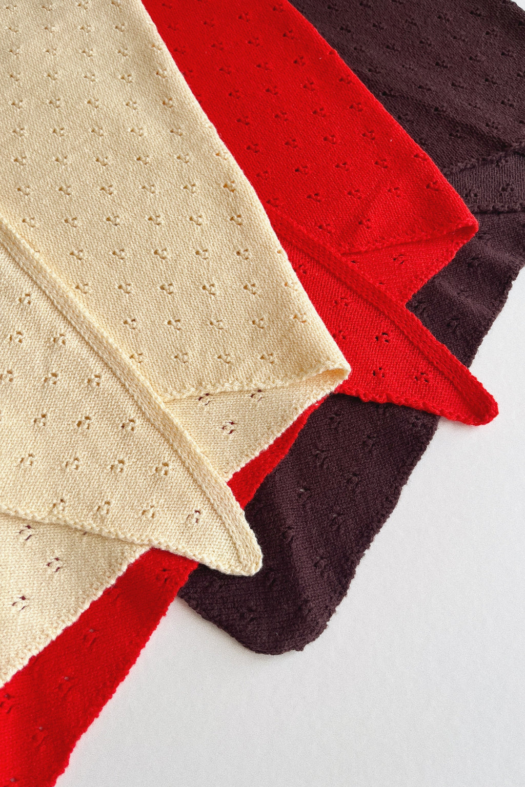 Pointelle Knit Scarf