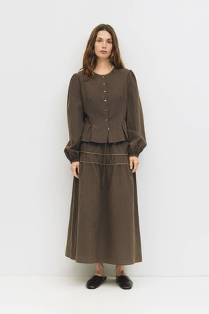The Katie Skirt | Brown Gingham