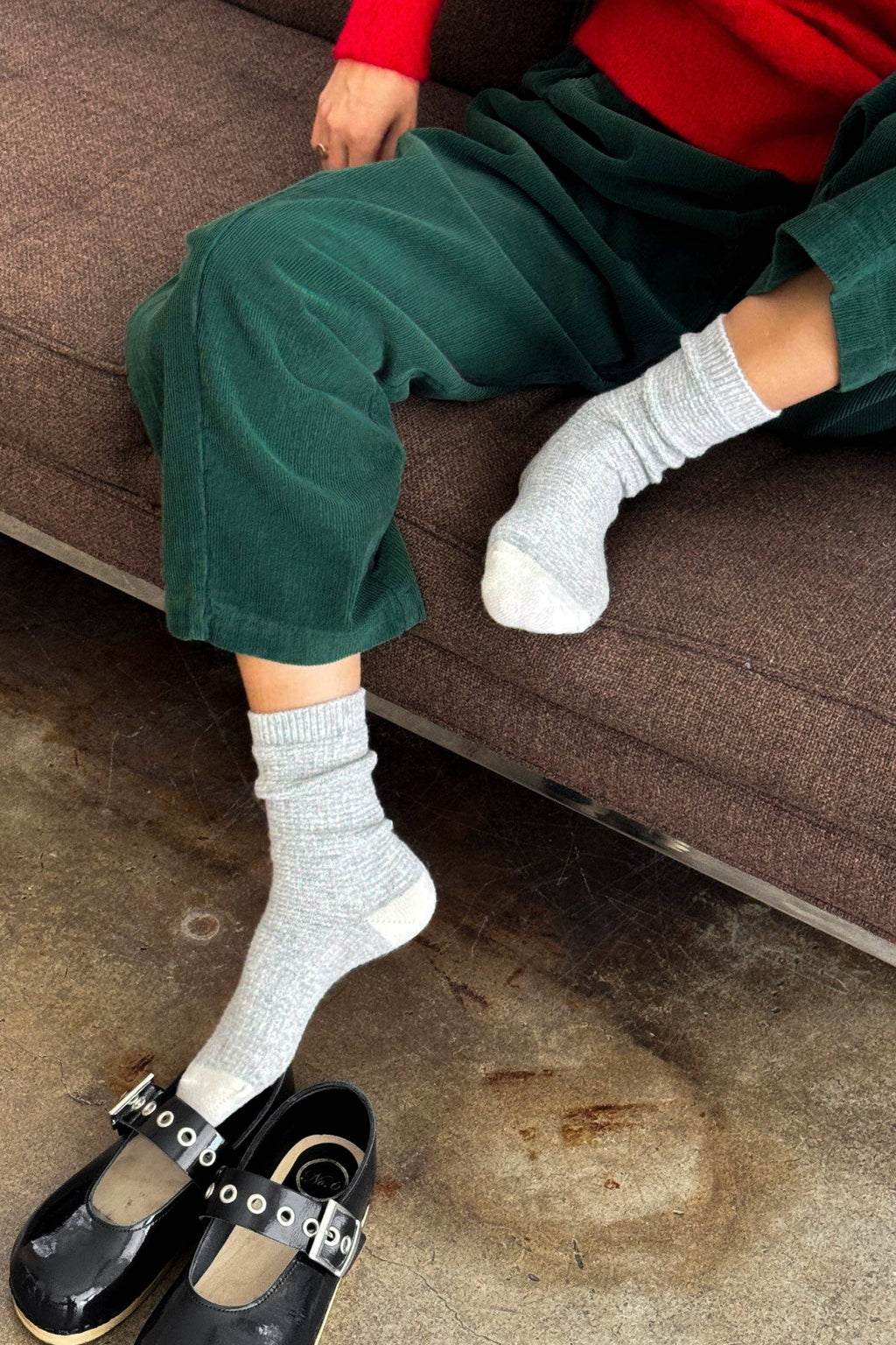 Wool Waffled Socks | Stone + Cream