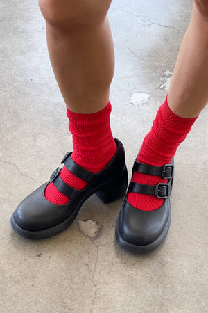 Crisp Step Socks | Red