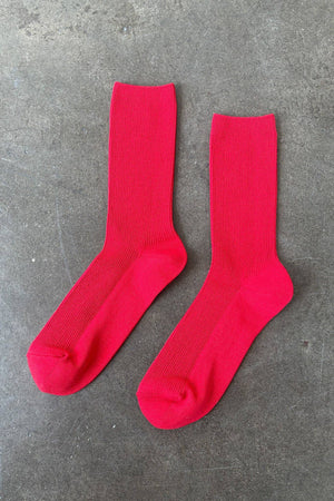 Crisp Step Socks | Red