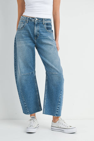 Barrel Jeans | Medium Wash