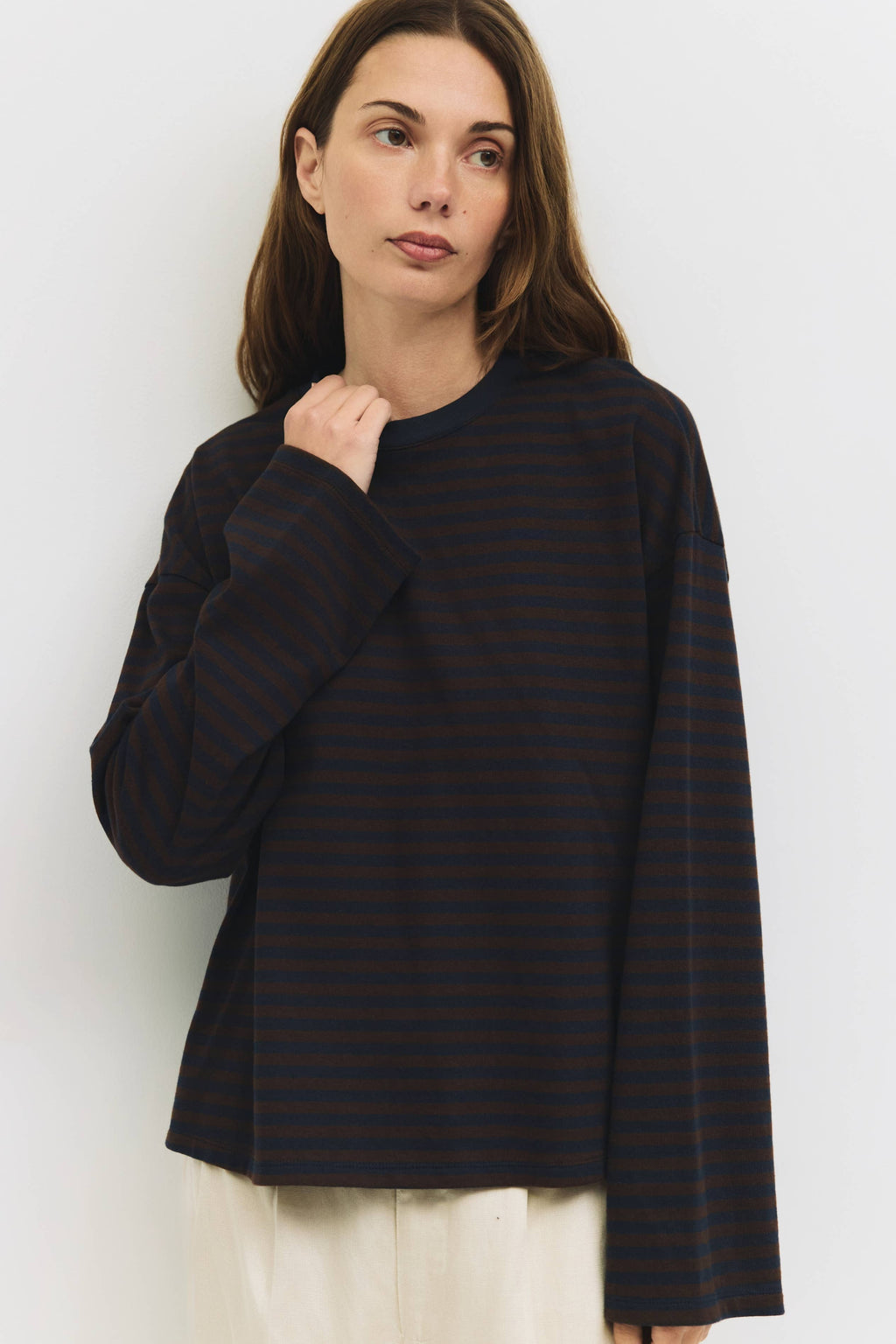 The Callahan Top | Brown + Navy