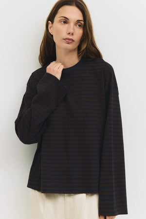 The Callahan Top | Brown + Navy