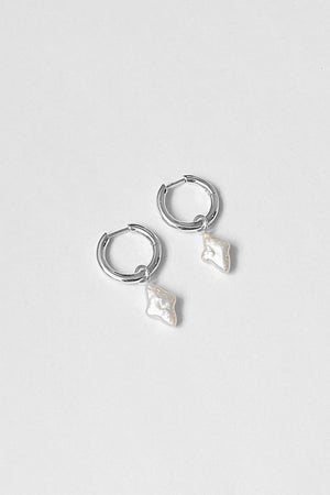 Uma Hoops + Falling Star Pearl Charms