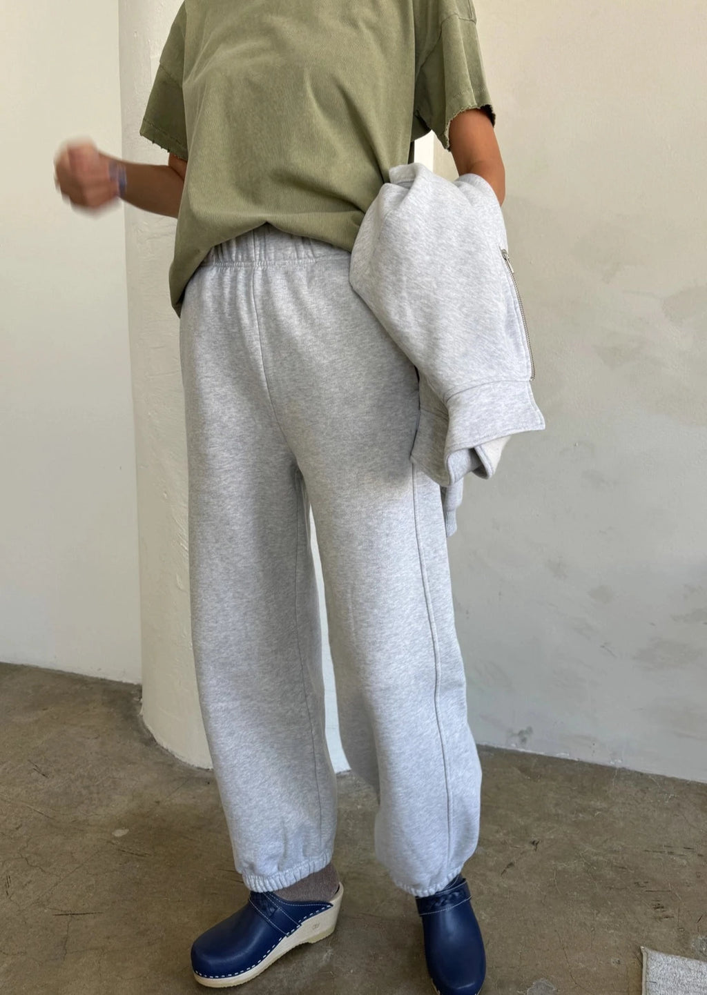 French Terry Balloon Pants | Heather Grey