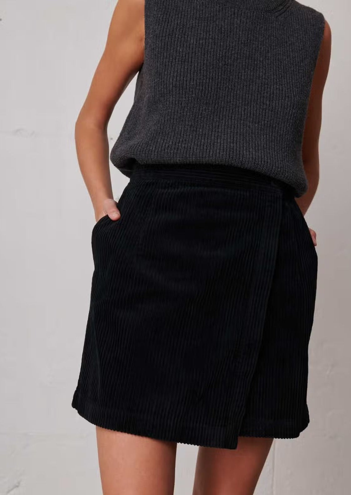 June Corduroy Wallet Skirt