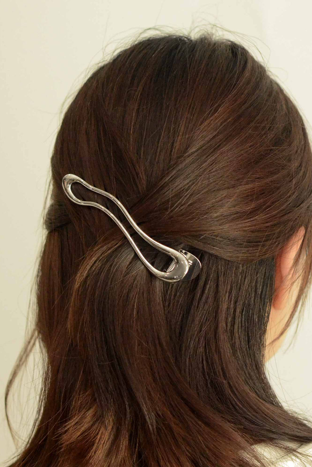 Long Metal Hair Claw Clip | Silver