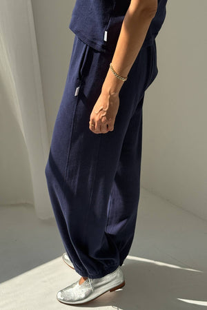 Pointelle Balloon Pants | Navy
