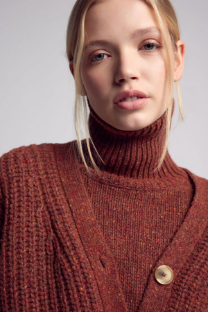 Camila Wool Knitted Sweater | Brick