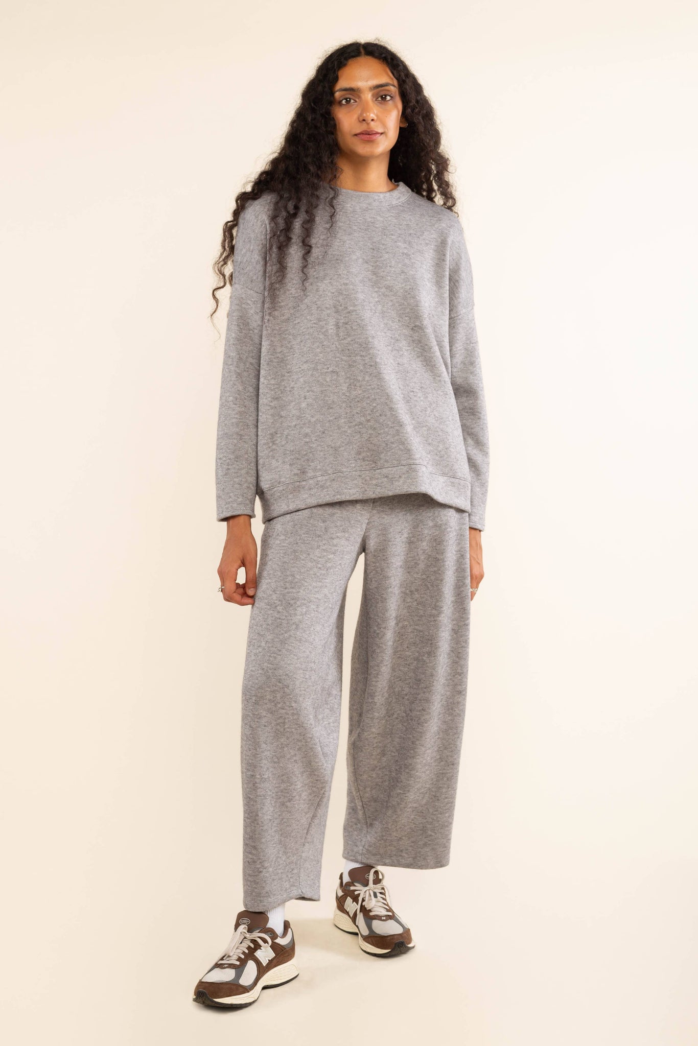 Orion Oversized Crewneck Sweater | Heather Grey