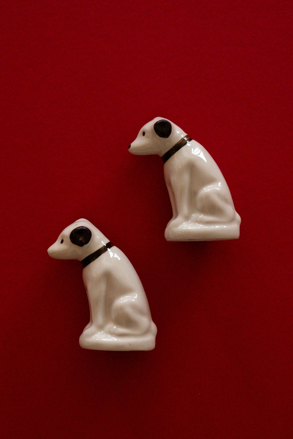 Ceramic Dog Salt + Pepper Shakers