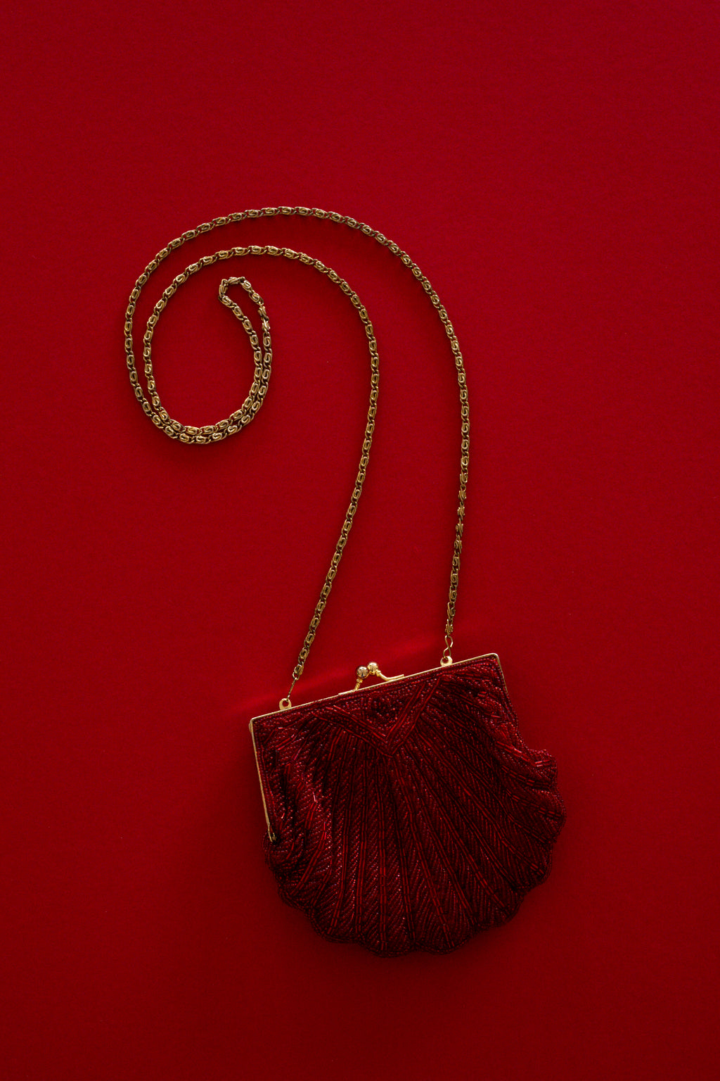 Red Beaded Purse