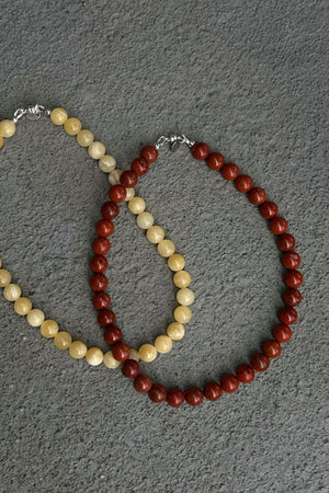 Short Red Jasper Necklace