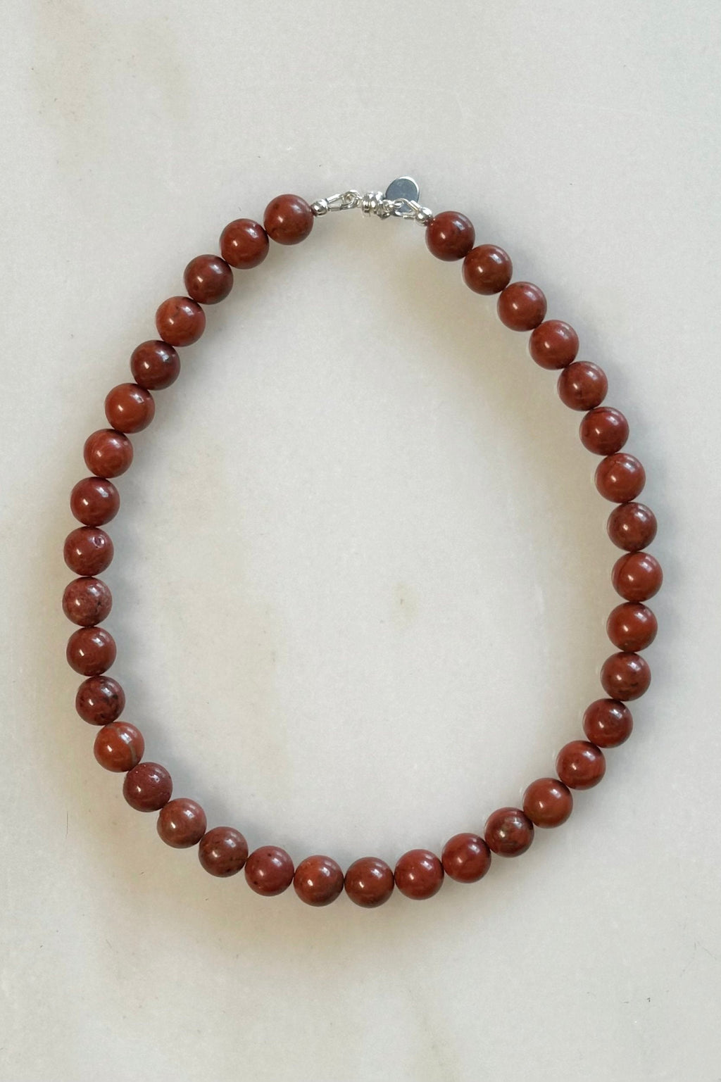 Short Red Jasper Necklace