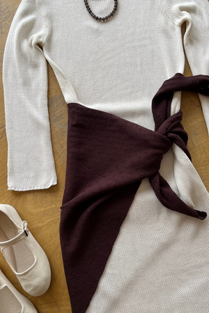 Pointelle Knit Scarf