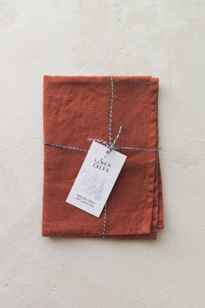 Linen Kitchen Towel | Baked Clay