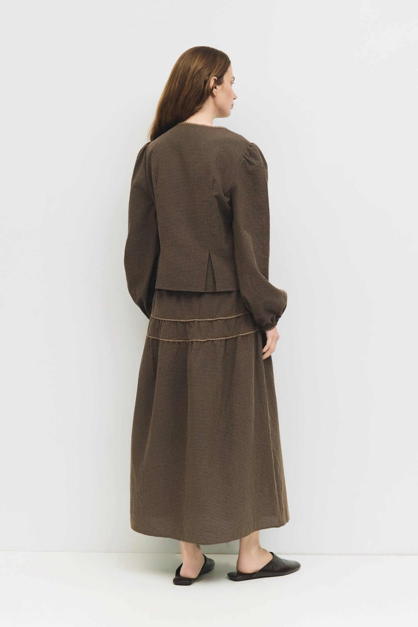The Katie Skirt | Brown Gingham