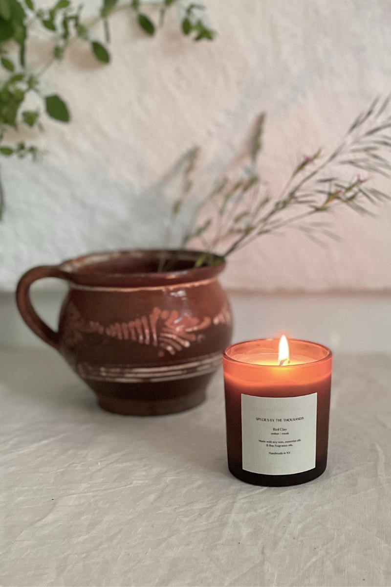 Red Clay, Amber + Musk Handcrafted Soy Candle