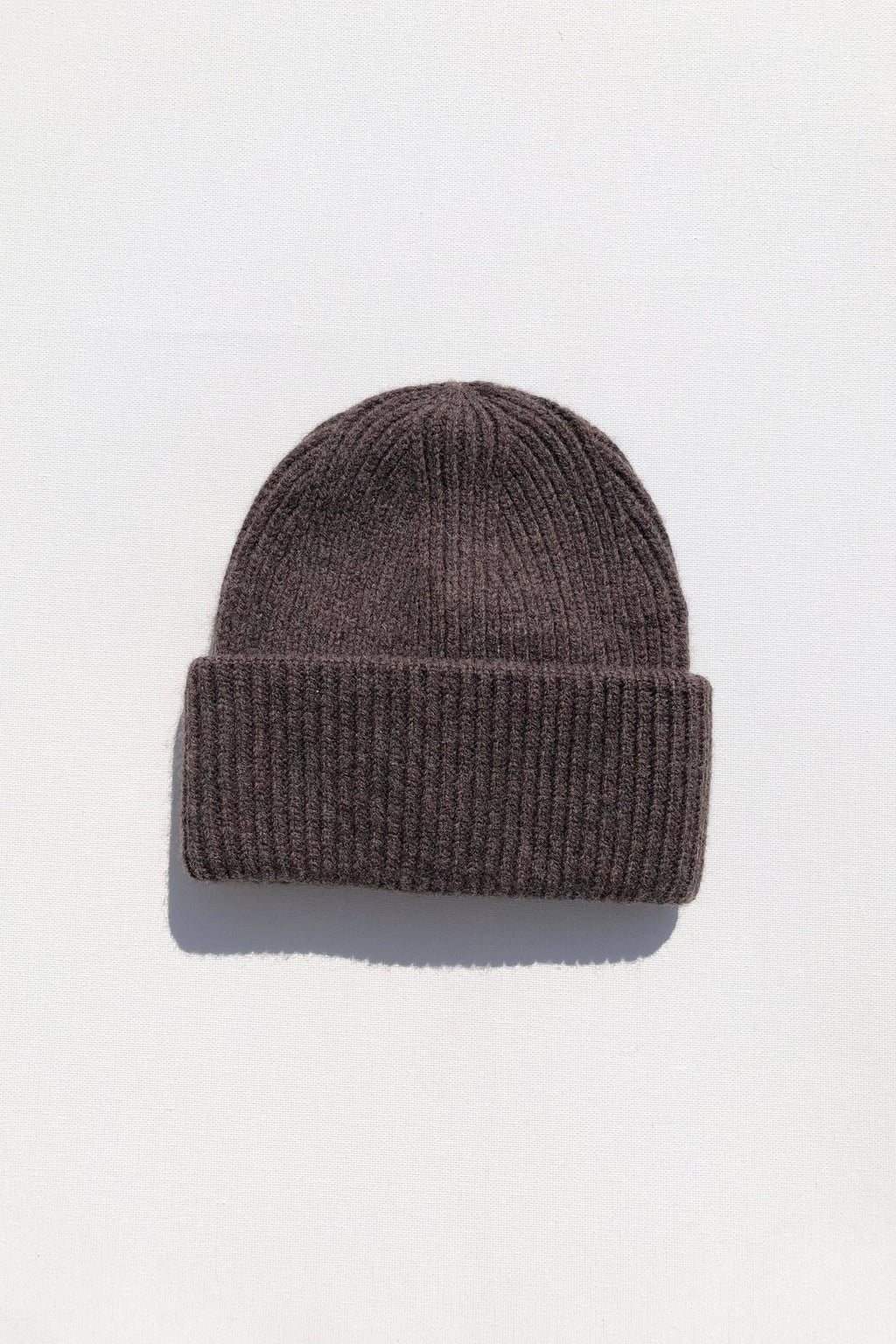 Chunky Wool Beanie | Brown