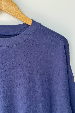 Pointelle Core Sweatshirt | Navy