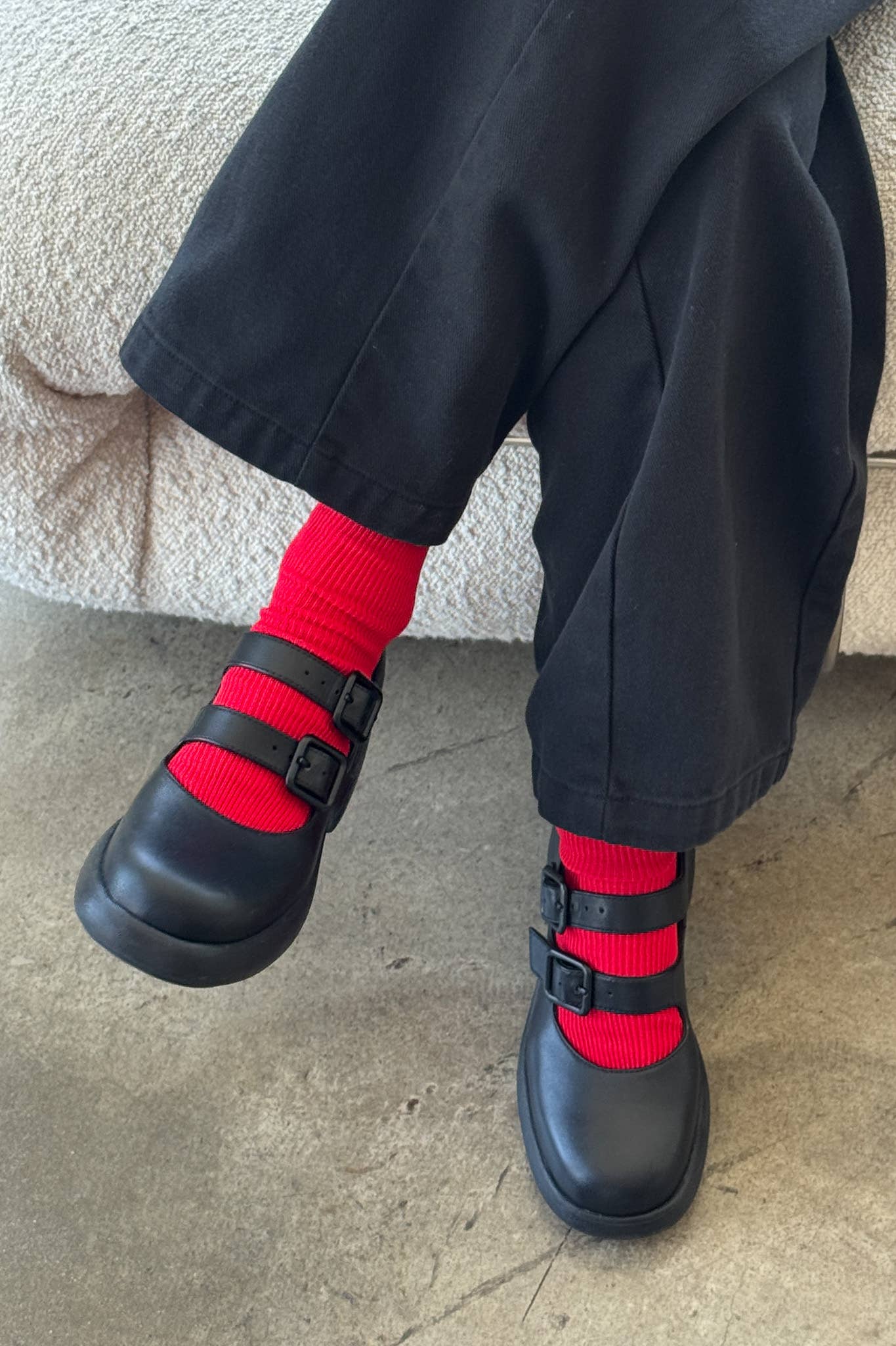Crisp Step Socks | Red