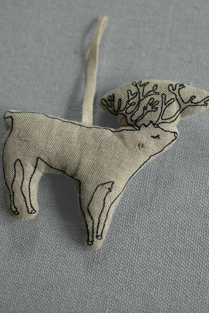 Woodland Reindeer | Lavender-filled, Embroidered Ornament