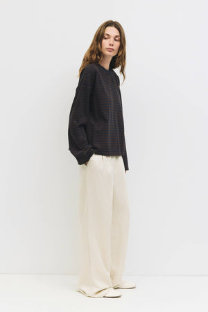 The Callahan Top | Brown + Navy