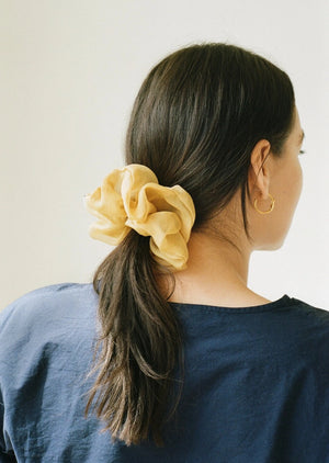 Silk Organza Scrunchie | Sand