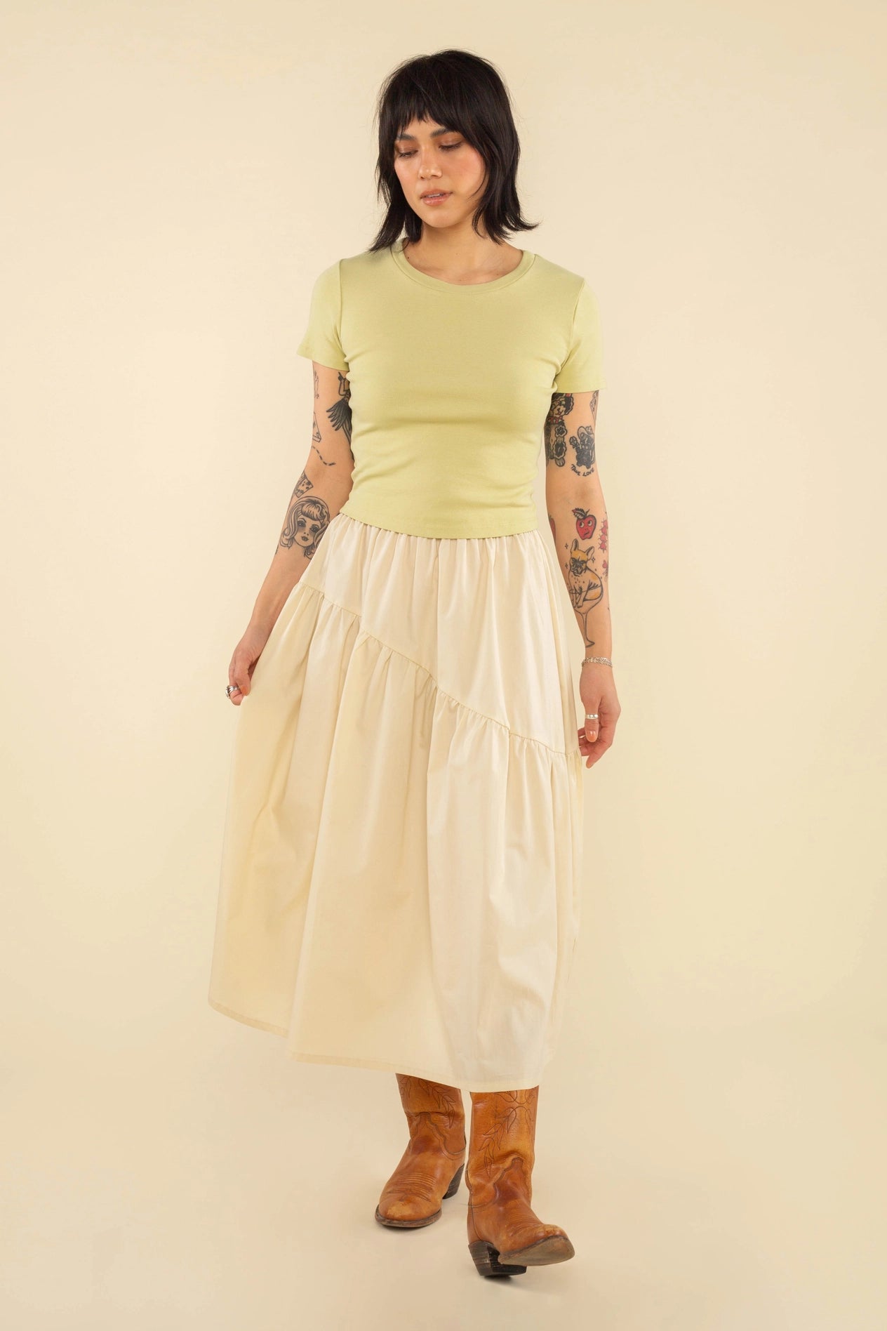 Danny Midi Skirt | Natural