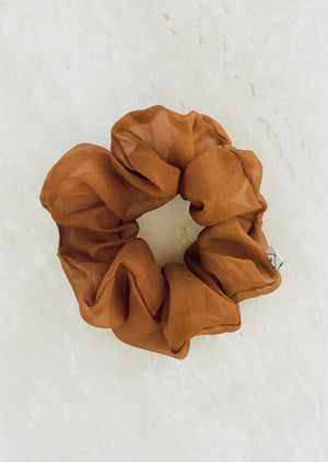 Silk Organza Scrunchie | Rust