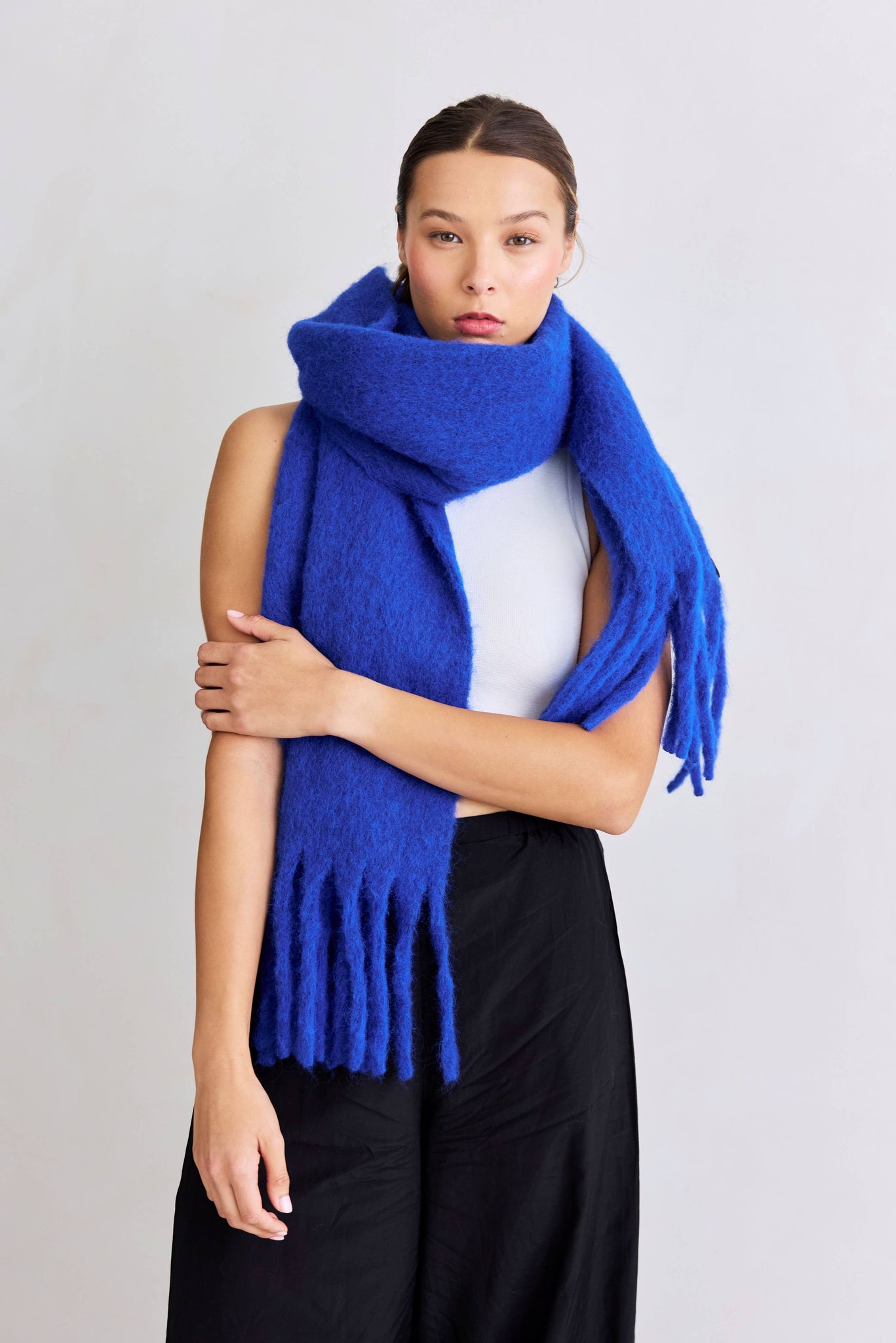 The Reykjavik Scarf with RWS Wool | Electric Blue