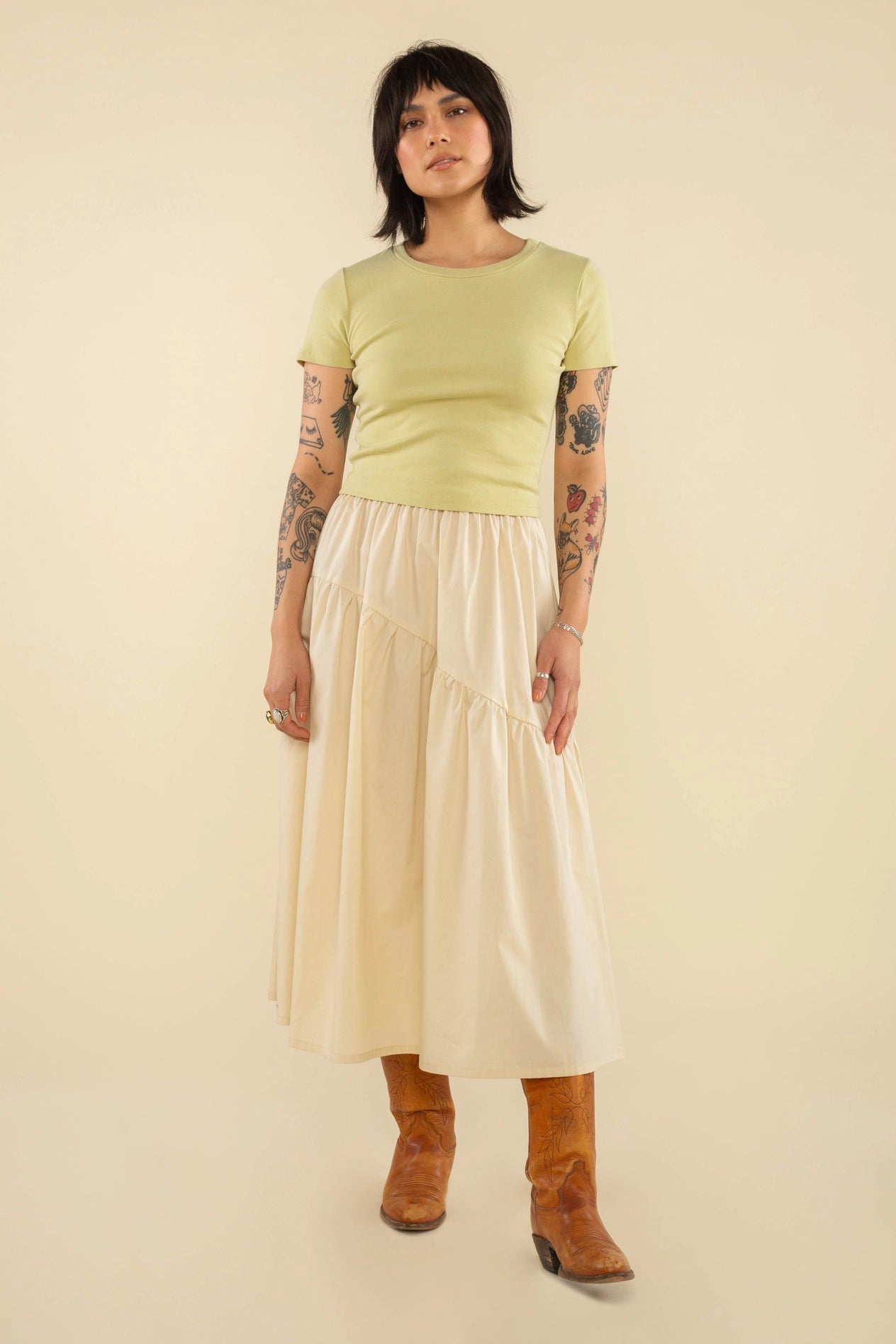 Danny Midi Skirt | Natural