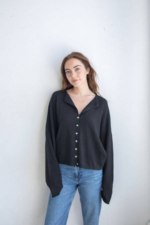 Piper Cardigan | Natural + Black